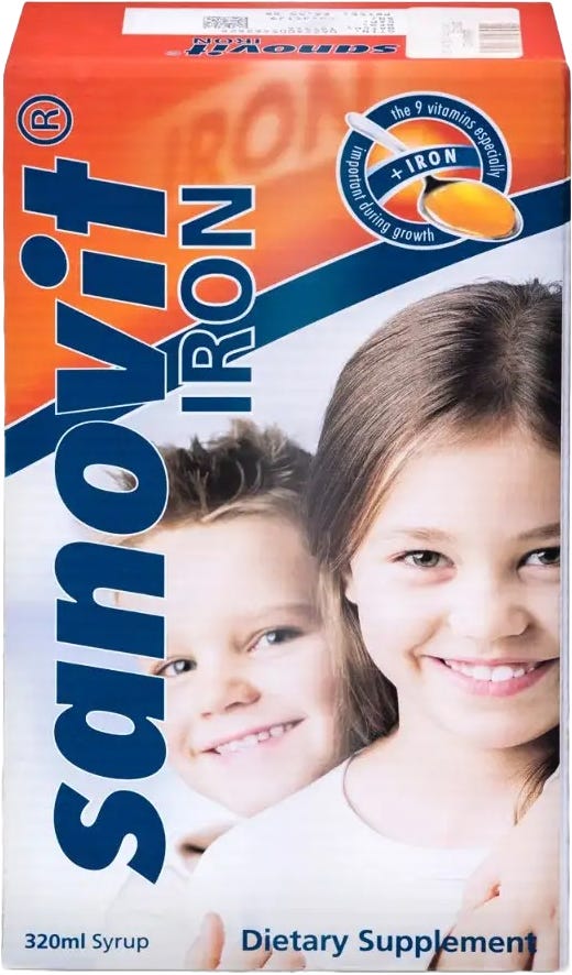 Cigalah HealthCare. Sanovit Syrup With Iron 320 ml,سانوفيت شراب بالحديد ...
