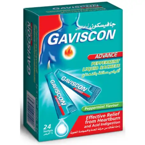 Picture of Gaviscon Advance Peppermint 24 s Sachets